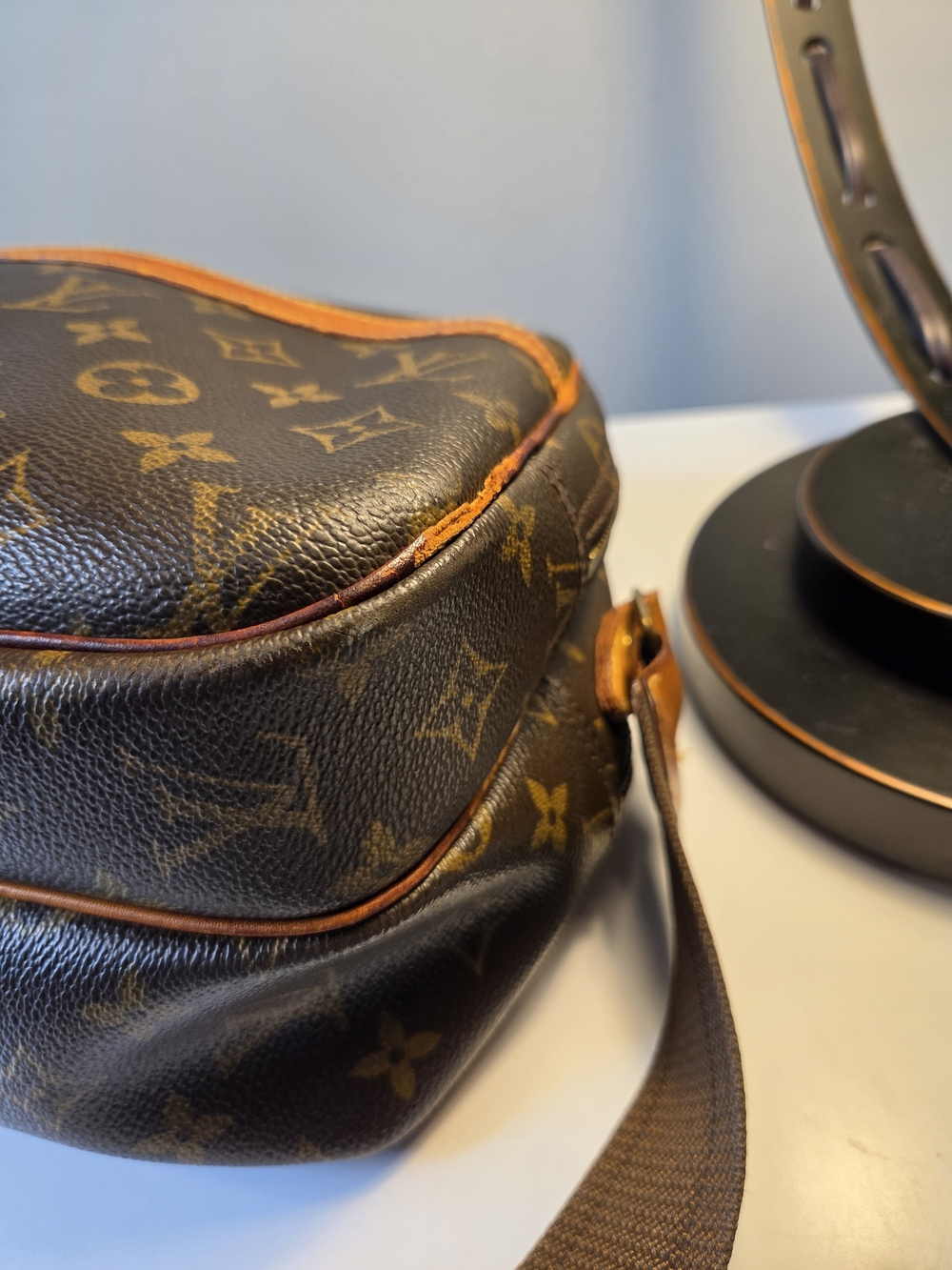LOUIS VUITTON Monogram Reporter PM Crossbody Bag Women Logo Brown - Picture 8 of 15